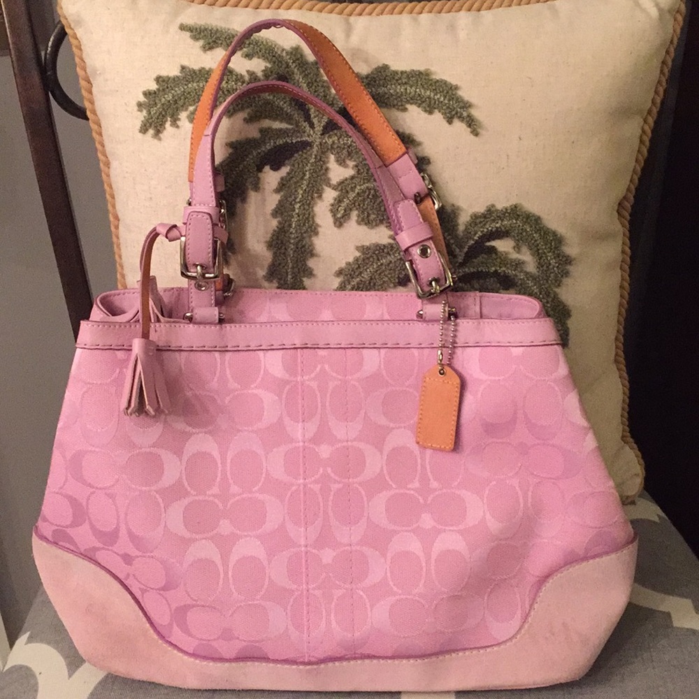 Light pink coach purse